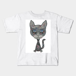 TATTOO Cat Painting Kids T-Shirt